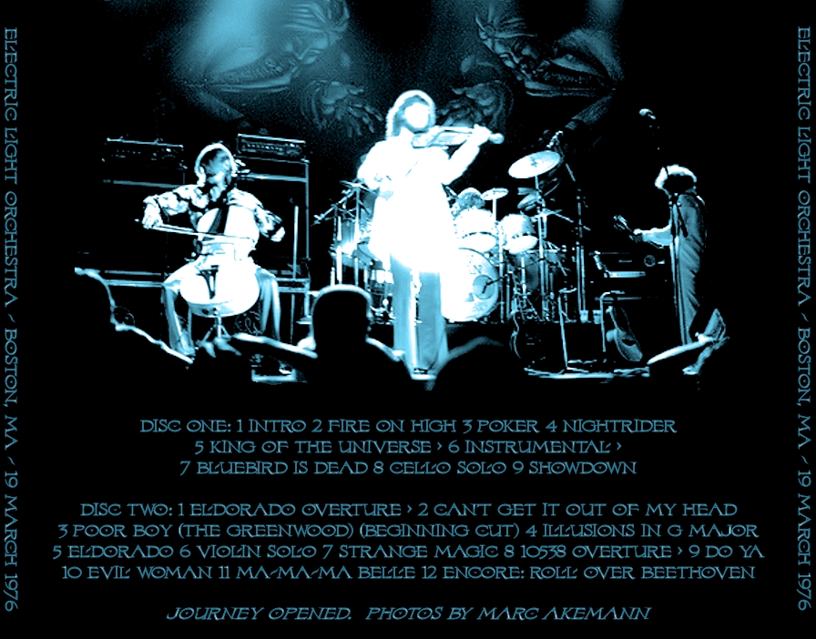 Electric Light Orchestra  Live In Boston : Back alter